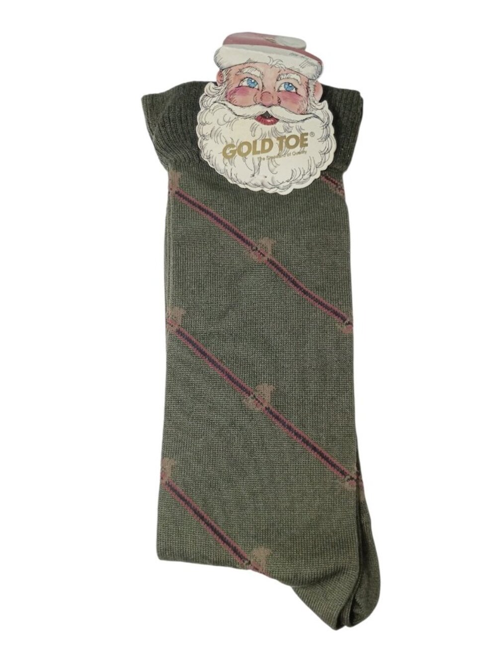 Vtg Gold Toe Novelty Christmas Socks Mercerized Cotton 10-13 French Horn USA